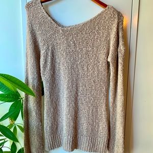 RW&CO//Beige Asymmetrical Sweater